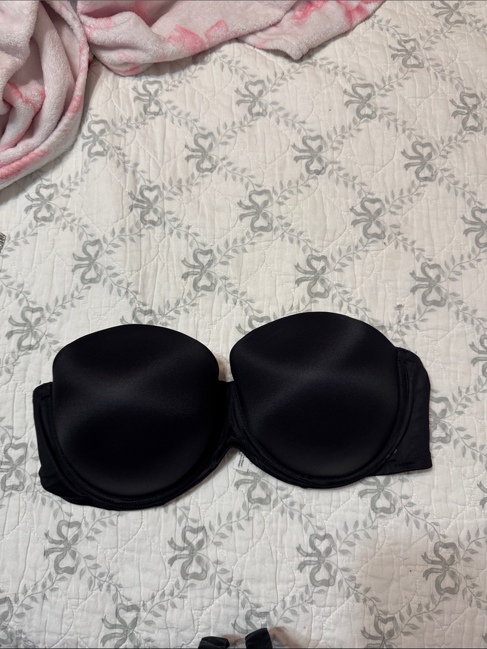 PINK Victoria's Secret Black Strapless Bra